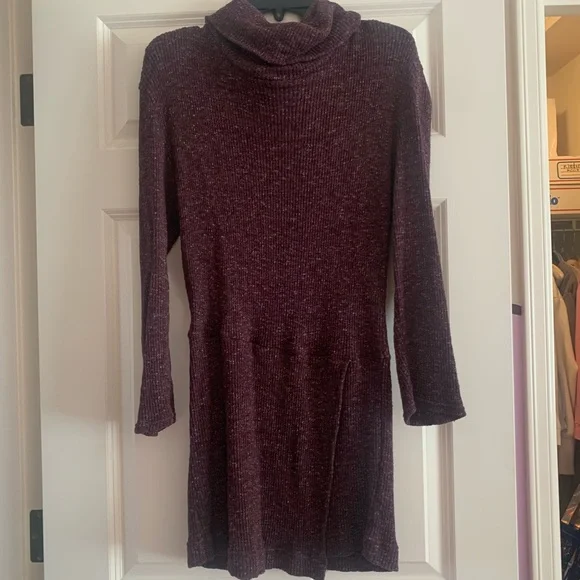 Free People | Dresses | Free People Turtleneck Sweater Dress Asymmetrical |  Poshmark